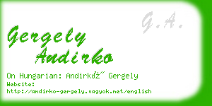 gergely andirko business card